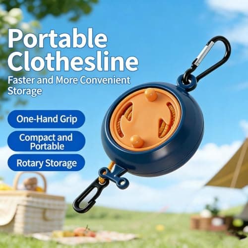 Retractable Clothes Line Portable Travel Laundry Rope(brown) — view 5