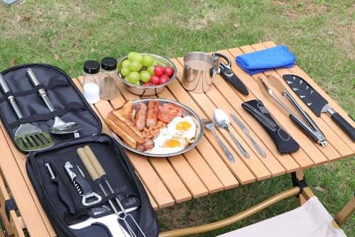 Camping Cooking Utensils Set,Outdoor Kitchen Cooking Equipment Set with Bag — view 5
