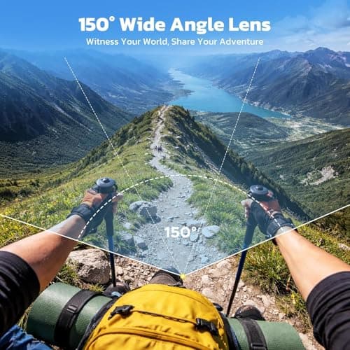 CAMWORLD 4K Mini Body Camera, WiFi Thumb Action Camera with 64GB Card, 1.47'' Wearable POV Camera Magnetic Mount Portable Vlogging Camera for TikTok YouTube — view 5