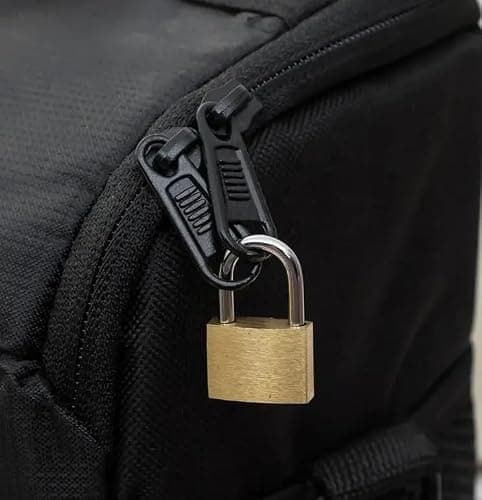 Padlocks with Keys 20mm Mini Padlock for Locker Suitcase Luggage Tool Box Jewellery Box Cupboard Travel Bags Backpack Computer Bag Locks Outdoor Small Security Lock Solid Brass Gold Body (Pack of 3) — view 3