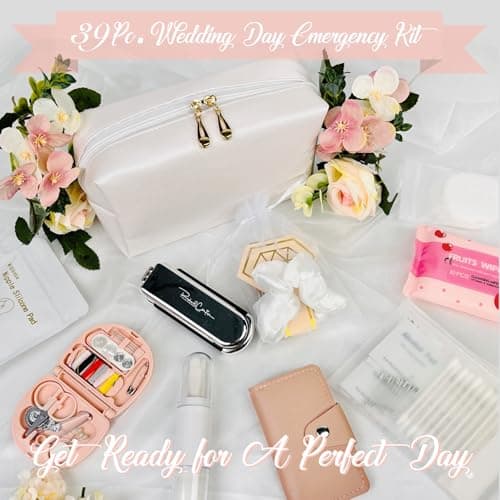 ARK Survivor Women's Wedding Emergency Kit 39 Essential Items for Brides Team Bride All in One Travel Kit Personal Care Women's Travel Set (Royal White) — view 2