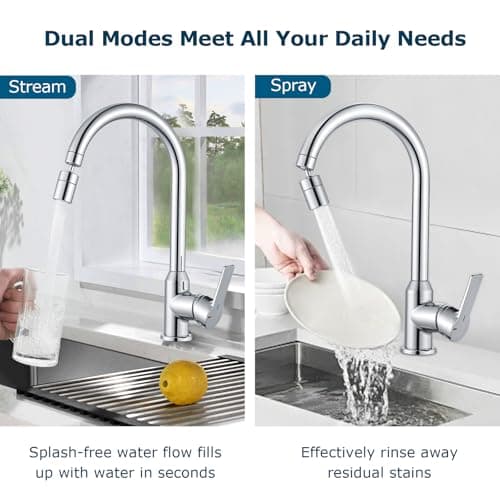 Peppermint Tap Aerator Chrome 80° Adjustable with 2 Functions for FM22/M24 — view 3