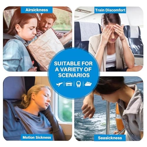 Motion Sickness Patches, 36PCS Travel Sickness Patches for Nausea & Vomiting Improve on Car, Boat, Cruise, Airplane Trips — view 2