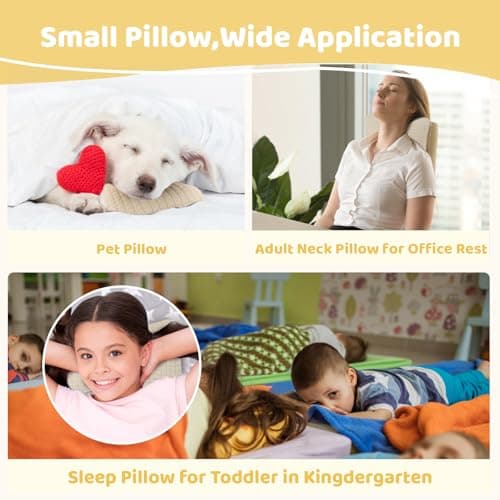 vocheer Small Pillow with Removable Cover, 28*17 cm Tiny Travel Pillow 2PCS — view 4