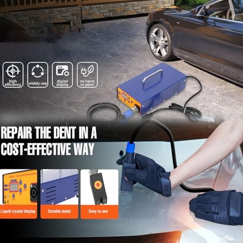 Paintless Dent Repair Kit, 1380W Magnetic Induction Heater Machine for Auto Body Removal, Portable PDR Tool and Suitcase Set — view 3