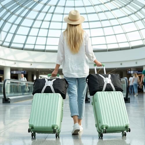 3 Pack Suitcase Straps, Adjustable Luggage Straps for Suitcases, Travel Elastic Strap Belt, Travel Accessories Connecting Carry On Bags Add Bags — view 5