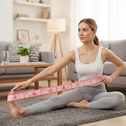Stretch Bands for Exercise 8-Section Elastic Fitness — view 2