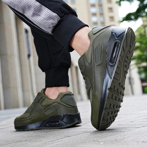 Padgene Men Women Running Shoes Sports Trainers Breathable Lightweight Sneakers Air Cushion Low Top Footwear Waking Fitness Lace up Shoes for Walking Gym Jogging Fitness Athletic Casual — view 6