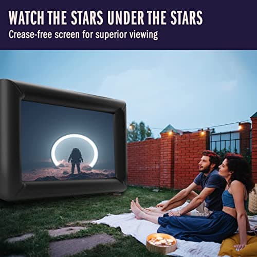 Holiday Styling Inflatable Projector Screen - 16 Ft Blow Up Cinema & Outdoor Stand - Portable Screens w/ Front or Rear Movie Projection & Bonus Storage Bag — view 5
