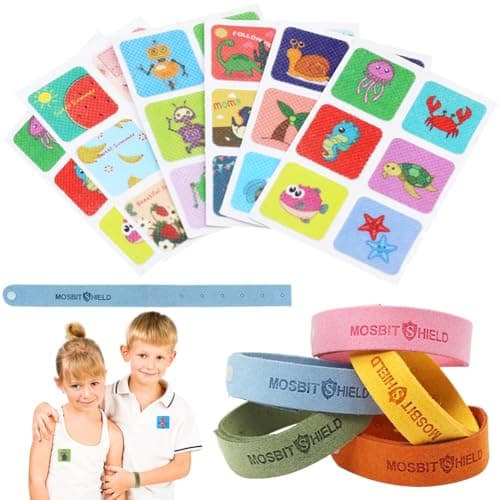 Mosquito Repellent Bracelet, 5 Pack Pure Natural Insect Repellent Bands, Anti-Mosquito Stickers, Waterproof Anti Insects Wristbands for Outdoor Travel Protection
