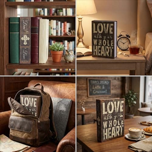 Real Paper Book Safe with Combination Lock - Hidden Dictionary Secret Compartment Box for Valuables, Cash & Jewelry, Large Diversion Safe for Home Shelf & Travel(Brown) — view 5