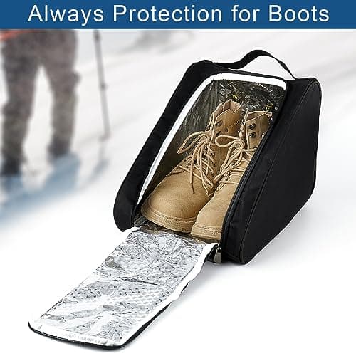 Premium Walking Boot Bag, Waterproof Hiking Boot Shoe Bag (Black) — view 2
