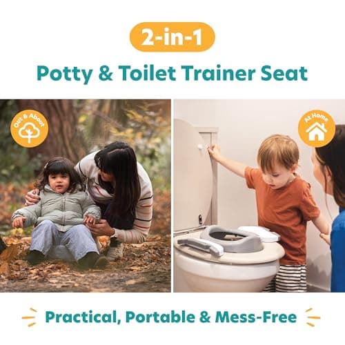 Potette Plus 2-in-1 Compact Universal Potty and Toilet Training Seat | Award-Winning Potty Training Essential for Toddlers | Mint — view 2
