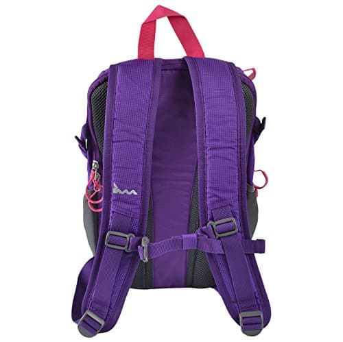JAM Trek Backpack Purple Pink 25L Waterproof Comfortable Rucksack with Thick Padded Back Panel and Secure iPad Pocket Ideal For College Hiking Festival Camping Travel Lightweight Strong Chest Strap — view 3