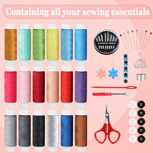 VynyQoo 90 Piece Sewing Kit with Portable Case for Travel and Emergency — view 2
