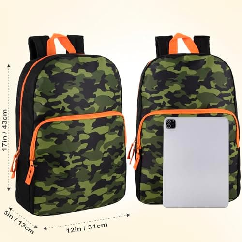 Trail maker Fun School Backpack for Elementary Middle School Girls and Boys | 17 Inch Printed Backpacks for School Kids, Travel (Camouflage) — view 2