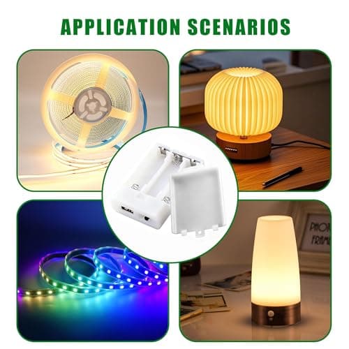 2Pcs Battery Case Box with USB Port Durable 3x1.5V AA Battery Power Bank Portable with On/Off Switch Battery Holder Case USB Battery Pack for LED Lights Fairy String Lights Christmas Decoration DIY — view 5