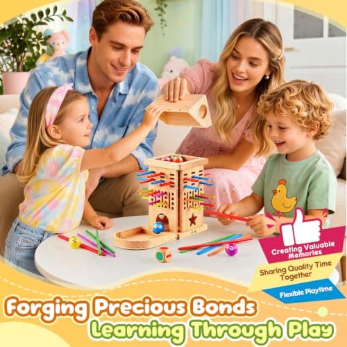 Kitojoy Montessori Toys Wooden Board Travel Games Kids for 3+ Years Old — view 5