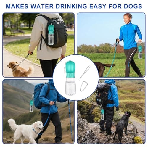 Emwel Dog Water Bottle - 550ml Water Feeder Leak Proof Portable Puppy Water Dispenser with Drinking Feeder for Pets Outdoor Walking, Hiking, Travel, Food Grade Plastic For Pets — view 6