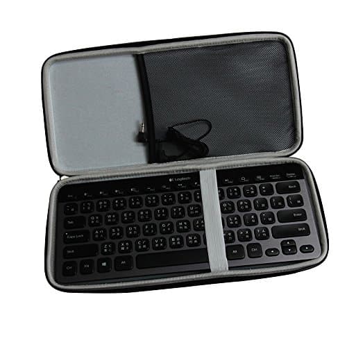 Hermitshell Travel EVA Protective Case Carrying Pouch Cover Bag Compact size for Logitech K810 920-004292 K811 920-004161 Bluetooth Multi-Device Keyboard iPad/Tablet/Samsung Galaxy Tab/Fire HD/Apple iPad Mini Air Pro/Microsoft Surface