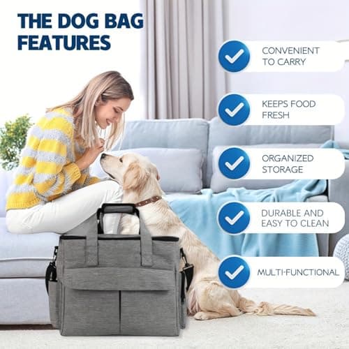 Dog Travel Bag Airline Approved, Pet Weekender Set with Collapsible Bowls — view 6
