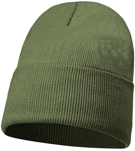JUNGANRHA® Winter Beanie Hat Men Women Hats & Caps Lightweight Beanie Thermal Winter Hat Skull for Boys Girls & Unisex Fischerman Beanie Travel Warm Hat | One Size | Olive