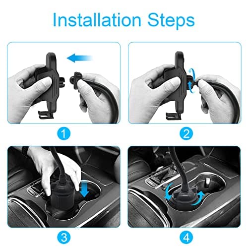 YIANERM Car Cup Holder Phone Mount,Cup Holder Car Phone Holder Universal Adjustable Gooseneck Car Mount Cradle Compatible with Smartphones — view 6