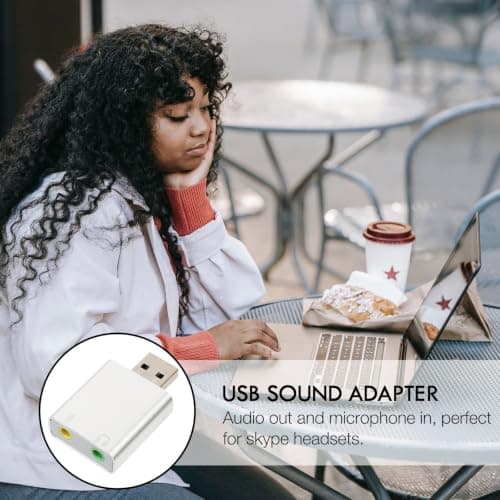 USB Jack Stereo Sound Adapter Headphone and External Microphone — view 6