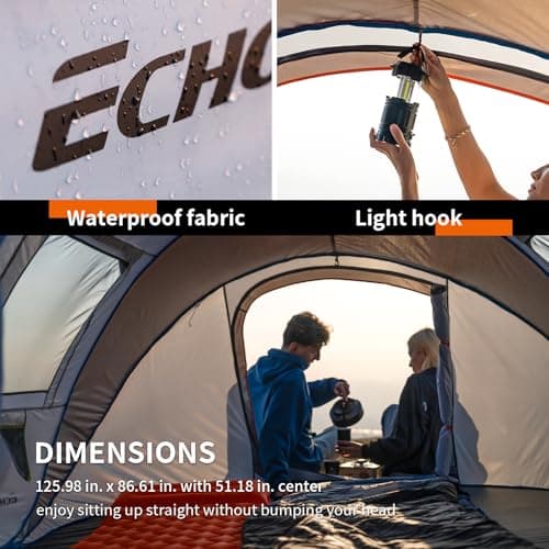 EchoSmile 2/4/6 Person Easy Pop Up Tent, Instant Family Tents for Camping — view 5