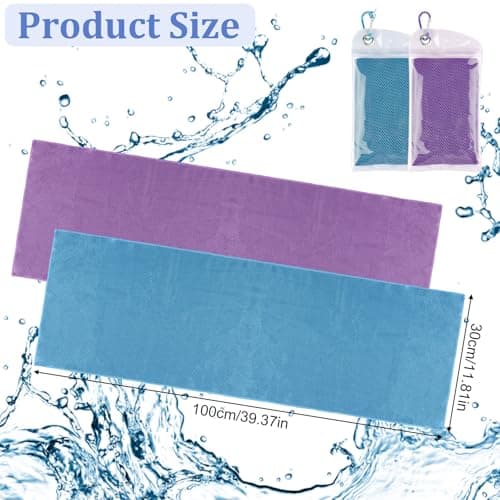 Cooling Towel, 2 Pack Soft Breathable Gym Towels,Microfibre Sweat Towels — view 2
