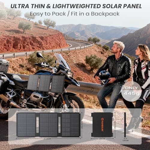 FlexSolar 28W 12V Portable Solar Panel Battery Charger Maintainer Kits — view 5