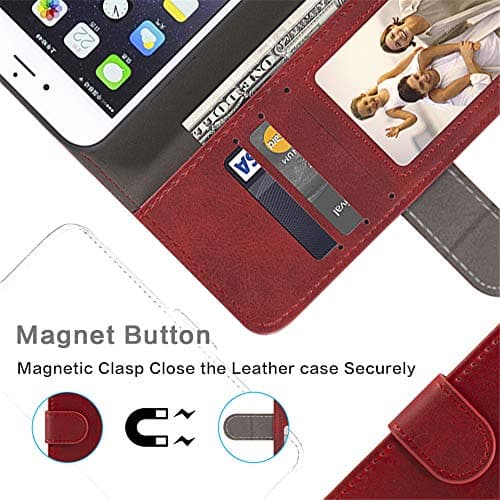 Shantime Faux Leather Case for ZTE Telstra 5G Hotspot 2 - Red — view 4
