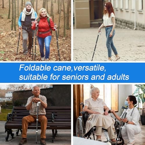 Nordic Walking Poles 3-position Height Adjustable Foldable Trekking Poles — view 2