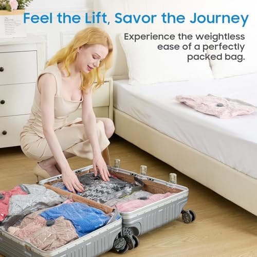 Vacuum Storage Bags,Wireless Electric Air Pump, Portable Electric Pump Vacuum Bags - Maximize Space for Travel & Home (5x 40x50cm, 5x 40x60cm, 5x 50x60cm) — view 4