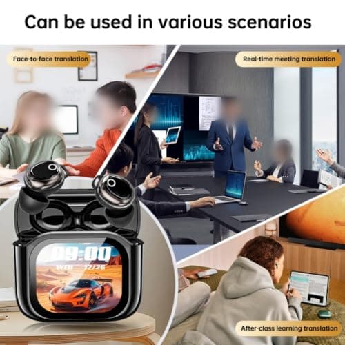 AI Earbuds for Sleep Wireless Translation 144 Langs Comfort Fit Snoring Relief Napping Workout Black(AI Black) — view 4