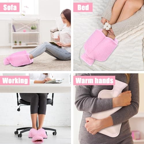 Meetory Foot Hot Water Bottle - 2L Hot Water Bottle Foot Warmer for Feet Women and Men Feet Warming, Pain Relief, Fits UK Size 3-8 (EU 35-45) — view 4