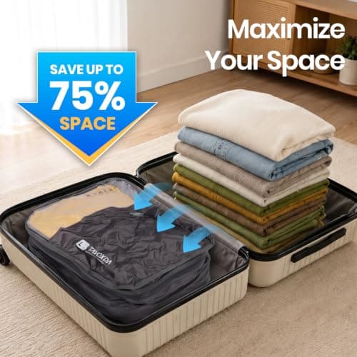 Tavoxda 41L Vacuum Bags for Travel with Wireless Electric Pump-1 Pack+Pump — view 5
