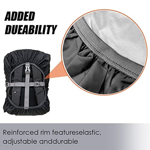 LICQIC Waterproof Rain Cover for Backpack, S (30-40L), Black — view 6