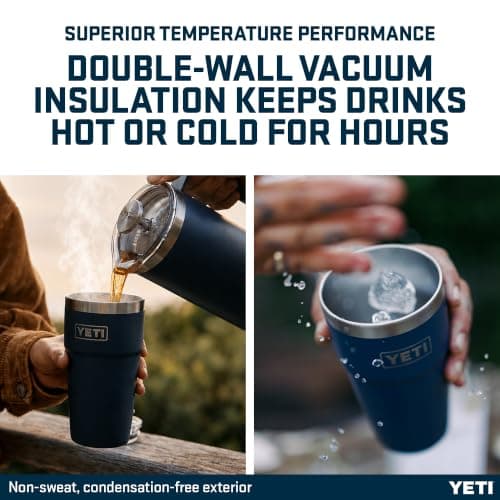 YETI Rambler 20 oz (591 ml) Stackable Cup, Navy — view 4