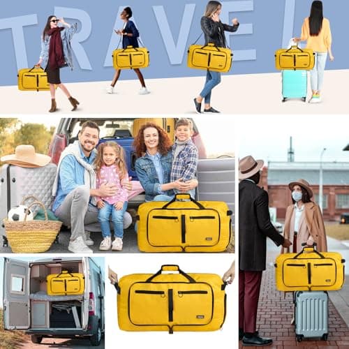 Fmeida 65L Foldable Travel Duffle Bag Waterproof Holdall Luggage Bags — view 2