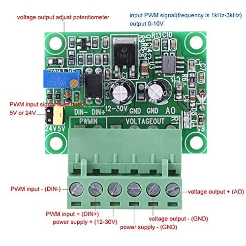 Dioche to Analog Converter 1-3KHZ PWM Signal to Voltage Converter Module - 0-10V Analog Output for Industrial Control Systems - Easy Setup and Wide Compatibility — view 3
