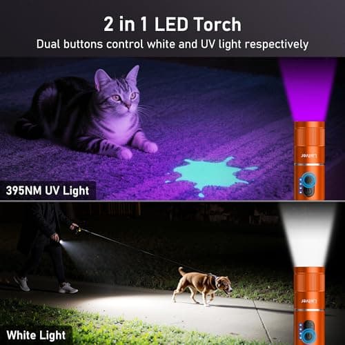 LED Torch/UV Torch Rechargeable 2 in1,Laitver 2000L Super Bright Flashlight — view 2