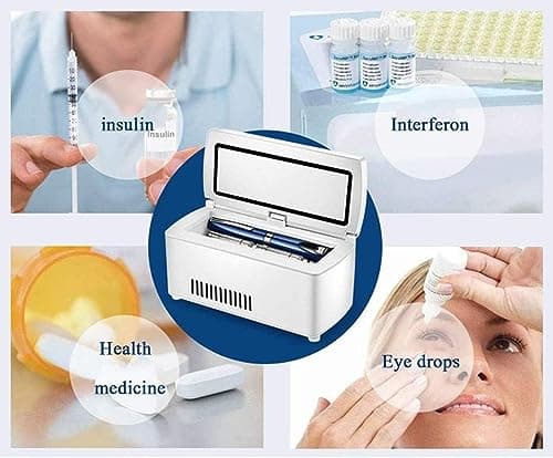 Portable Insulin Cooler for Travel - 2-8°C Refrigerator, Diabetes Travel Essentials, Large Capacity (3-5 Pens), 10H Battery, Car/Home Use, Silent & Lightweight (0.8kg) — view 4