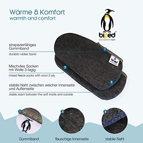 biped Arctic Fox Boot Socks - Rubber Boot Socks for Leisure Activities and Work - Warming Socks as a Replacement for Slippers - for Travelling - Made in Germany - z2745(43-44 EU) — view 5
