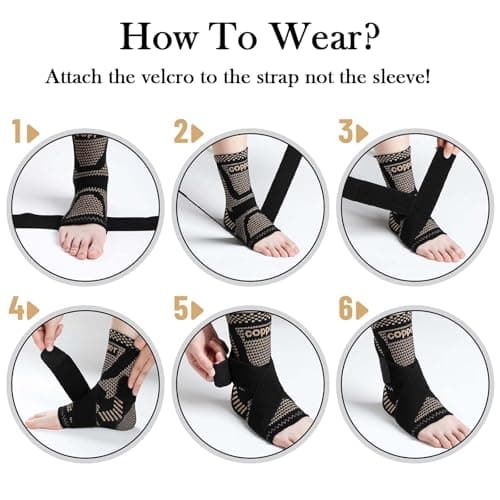 2 Pack Ankle Brace, Adjustable Ankle Support with Strap for Sprained Ankle — view 5