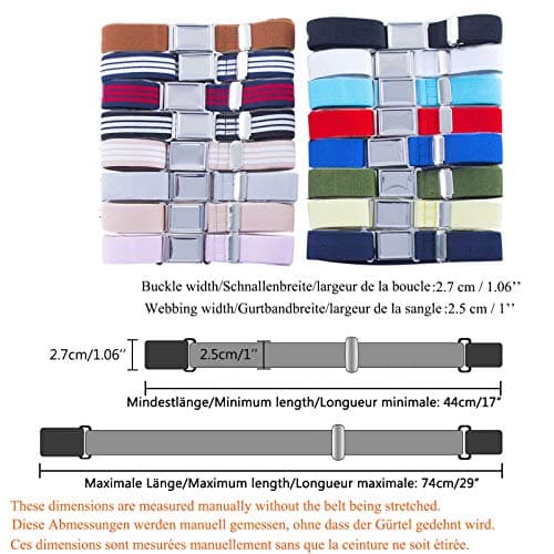 Kids Toddler Adjustable Magnetic Belt - Big Elastic Stretch Belt with Easy Magnetic Buckle for Boys Girls (Black)(Size: One size) — view 4