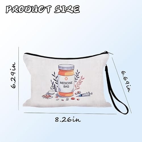 Sisadodo Medication Travel Organiser Bag for Holiday Work Portable Medical Travel Zip Storage Pouch for First Aid Kit Multifunctional Meds Medicine Storage Bags for Luggage Handbags — view 2