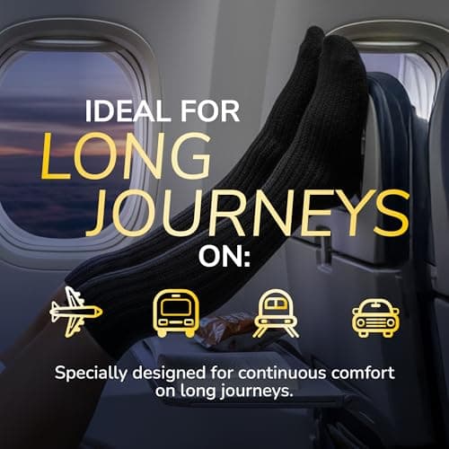 Dr. Scholl's Flight Socks - Clinically Proven Compression Socks for Flight Travel - Help Prevent Swollen Ankles and Deep Vein Thrombosis (DVT) - Sheer - Size 6-9, 1 Pair — view 4
