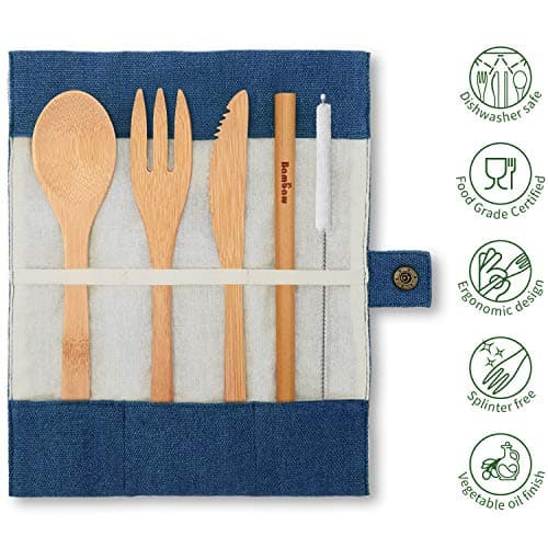Bambaw Bambaw | Bamboo cutlery set | Ocean — view 4