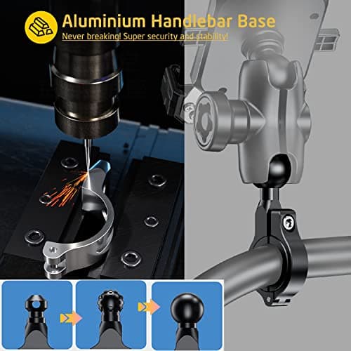 iMESTOU Anti-Theft Motorbike Phone Mount-1" Bike Ball Phone Holder — view 3